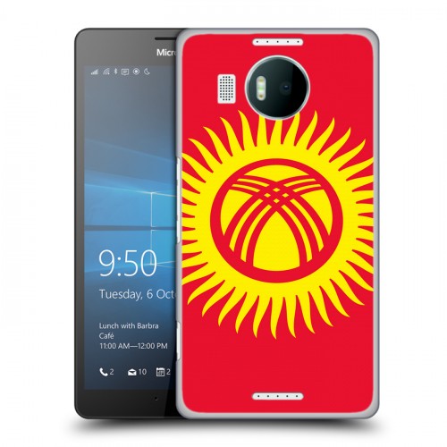 Дизайнерский пластиковый чехол для Microsoft Lumia 950 XL флаг Киргизии