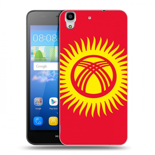 Дизайнерский пластиковый чехол для Huawei Y6 флаг Киргизии