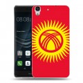 Дизайнерский пластиковый чехол для Huawei Y6II флаг Киргизии