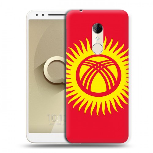 Дизайнерский пластиковый чехол для Alcatel 3 флаг Киргизии