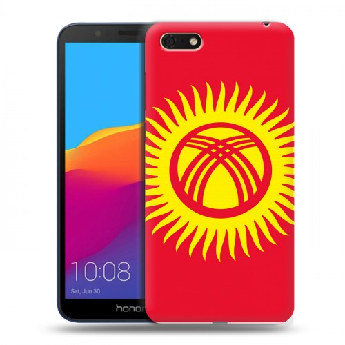 Дизайнерский пластиковый чехол для Huawei Honor 7A флаг Киргизии