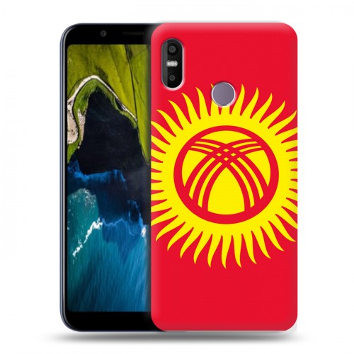 Дизайнерский пластиковый чехол для HTC U12 Life флаг Киргизии