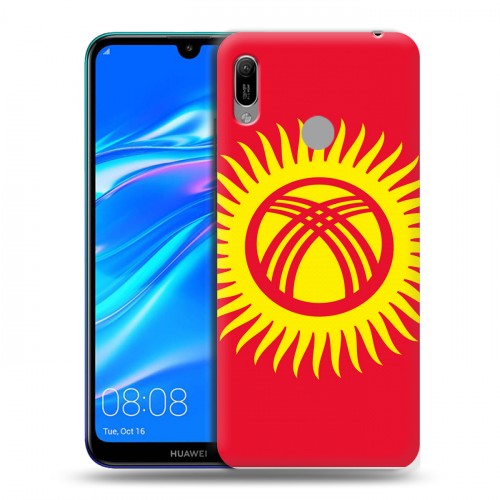 Дизайнерский пластиковый чехол для Huawei Y6 (2019) флаг Киргизии