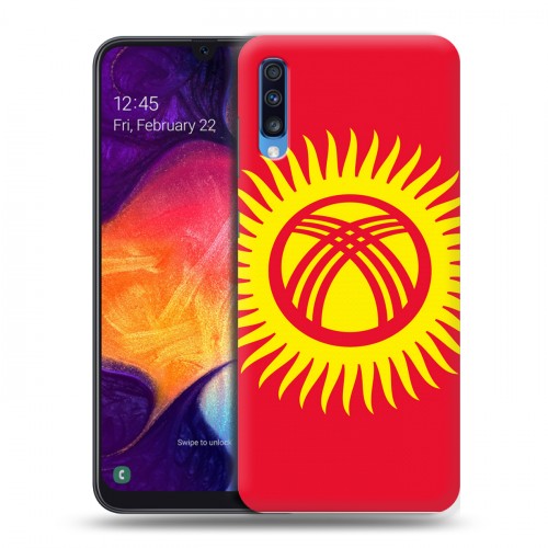 Дизайнерский силиконовый с усиленными углами чехол для Samsung Galaxy A70 флаг Киргизии