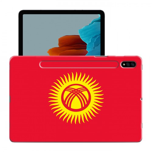 Дизайнерский силиконовый чехол для Samsung Galaxy Tab S7 флаг Киргизии
