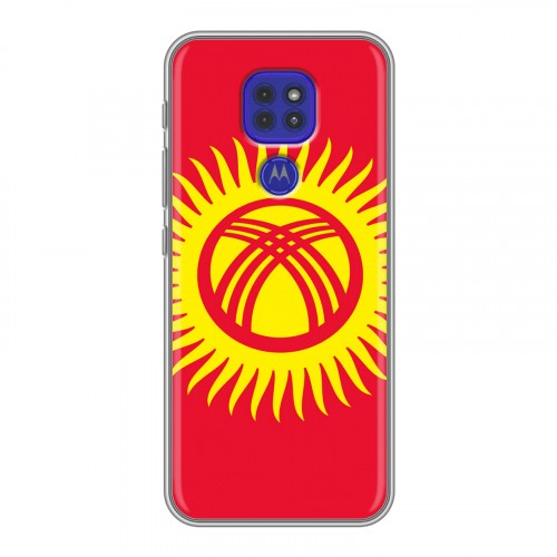 Дизайнерский силиконовый чехол для Motorola Moto G9 Play флаг Киргизии