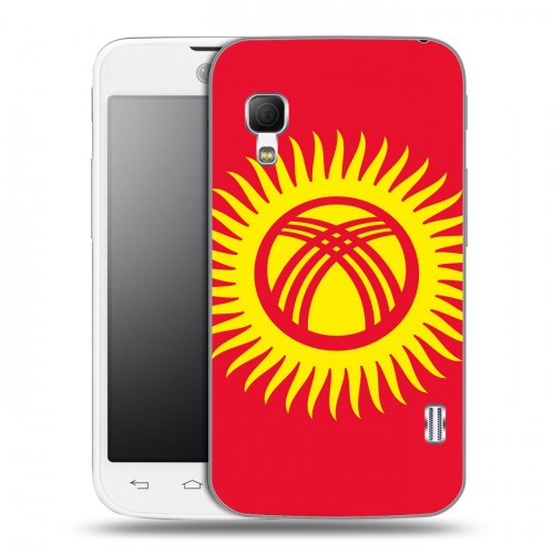 Дизайнерский пластиковый чехол для LG Optimus L5 2 II флаг Киргизии