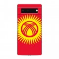 Дизайнерский силиконовый с усиленными углами чехол для Google Pixel 6 флаг Киргизии