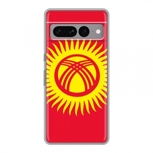 Дизайнерский силиконовый с усиленными углами чехол для Google Pixel 7 Pro флаг Киргизии