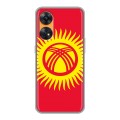 Дизайнерский пластиковый чехол для OPPO Reno8 T флаг Киргизии