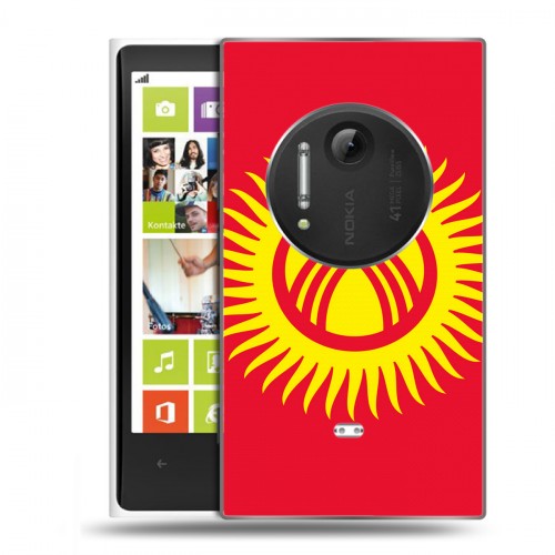 Дизайнерский силиконовый чехол для Nokia Lumia 1020 флаг Киргизии