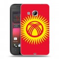 Дизайнерский пластиковый чехол для HTC Desire 200 флаг Киргизии