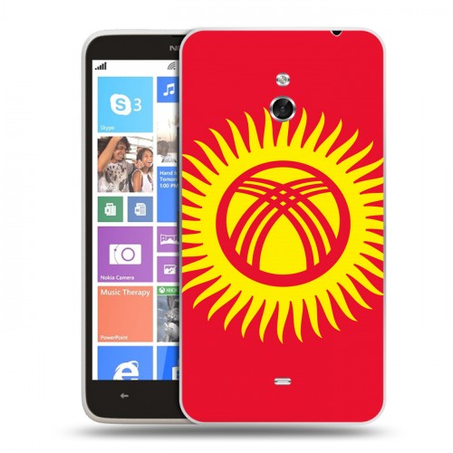 Дизайнерский пластиковый чехол для Nokia Lumia 1320 флаг Киргизии