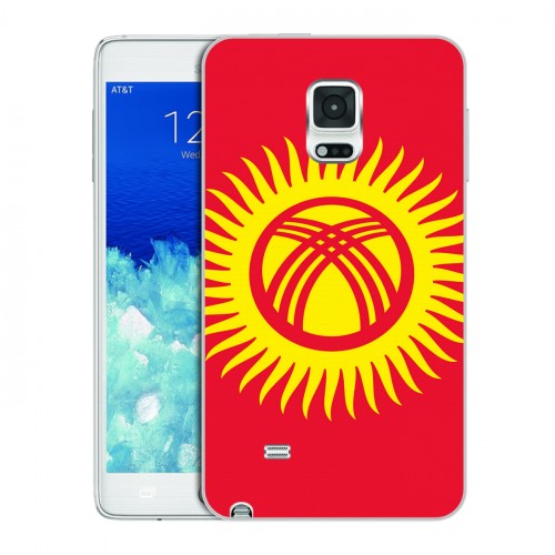 Дизайнерский пластиковый чехол для Samsung Galaxy Note Edge флаг Киргизии