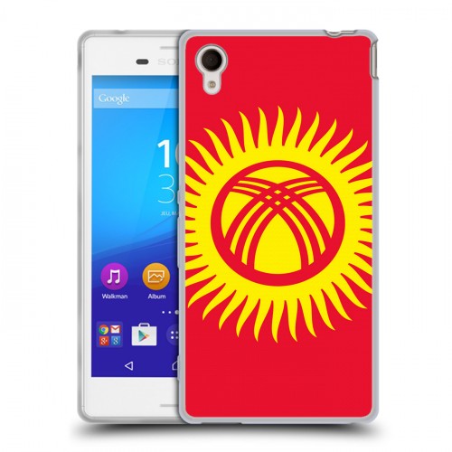 Дизайнерский пластиковый чехол для Sony Xperia M4 Aqua флаг Киргизии