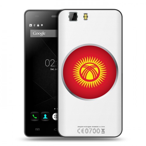 Полупрозрачный дизайнерский пластиковый чехол для Doogee X5 флаг Киргизии