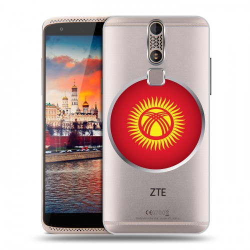 Полупрозрачный дизайнерский пластиковый чехол для ZTE Axon Mini флаг Киргизии