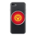 Полупрозрачный дизайнерский силиконовый с усиленными углами чехол для Iphone 7 флаг Киргизии