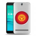 Полупрозрачный дизайнерский пластиковый чехол для ASUS ZenFone Go ZB690KG флаг Киргизии