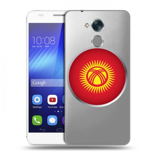 Полупрозрачный дизайнерский пластиковый чехол для Huawei Honor 6C флаг Киргизии