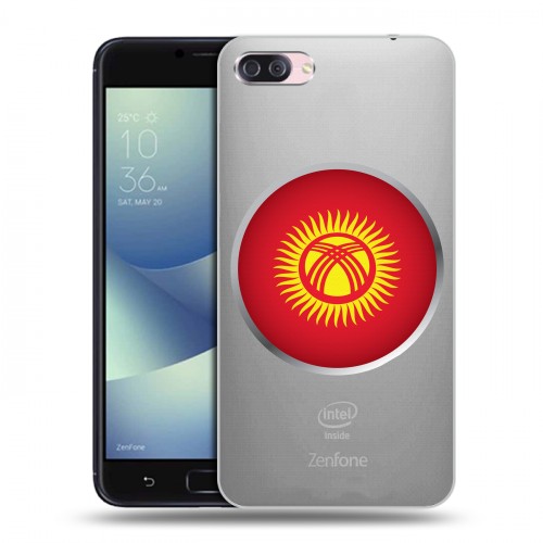 Полупрозрачный дизайнерский пластиковый чехол для Asus ZenFone 4 Max флаг Киргизии