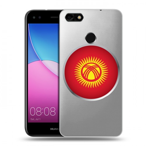 Полупрозрачный дизайнерский пластиковый чехол для Huawei Nova Lite (2017) флаг Киргизии