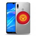Полупрозрачный дизайнерский пластиковый чехол для Huawei Y6 (2019) флаг Киргизии