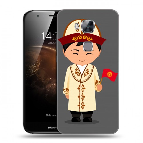 Дизайнерский силиконовый чехол для Huawei G8 флаг Киргизии
