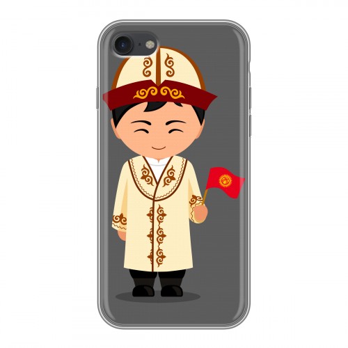 Дизайнерский силиконовый с усиленными углами чехол для Iphone 7 флаг Киргизии