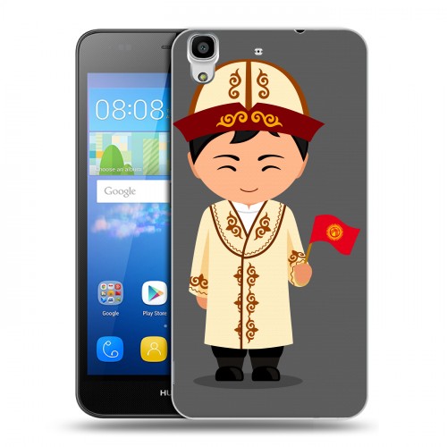 Дизайнерский пластиковый чехол для Huawei Y6 флаг Киргизии