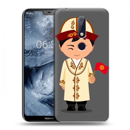 Дизайнерский пластиковый чехол для Nokia 6.1 Plus флаг Киргизии