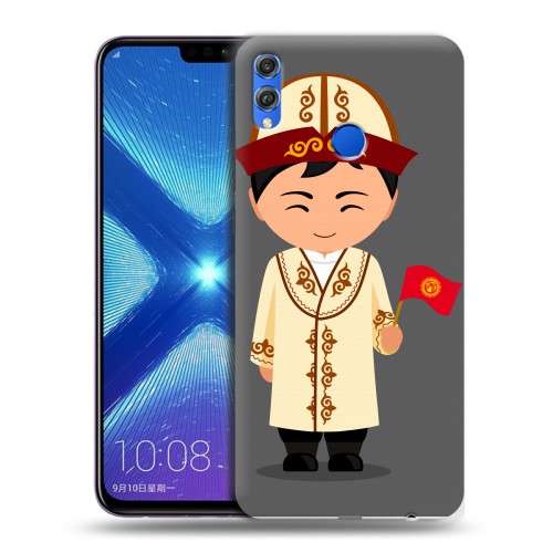 Дизайнерский силиконовый чехол для Huawei Honor 8X флаг Киргизии