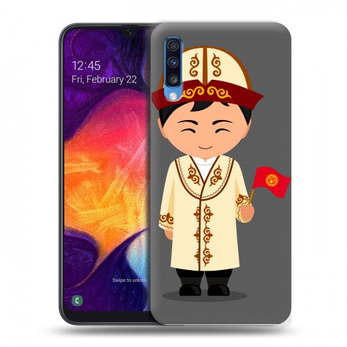 Дизайнерский силиконовый с усиленными углами чехол для Samsung Galaxy A70 флаг Киргизии