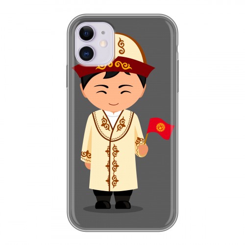 Дизайнерский силиконовый чехол для Iphone 11 флаг Киргизии