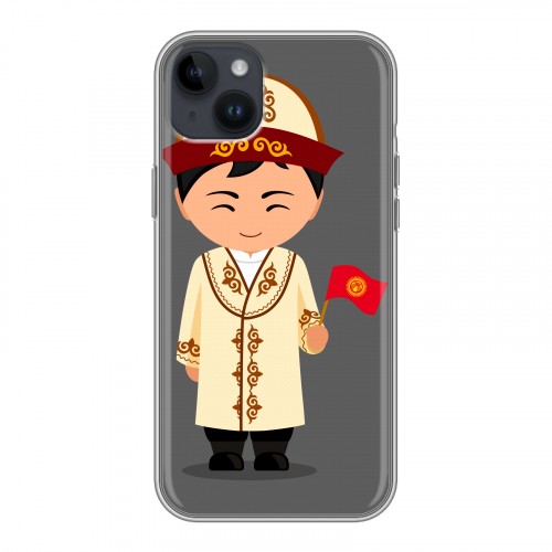 Дизайнерский пластиковый чехол для Iphone 14 Plus флаг Киргизии