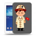 Дизайнерский силиконовый чехол для Samsung Galaxy Tab 3 Lite флаг Киргизии