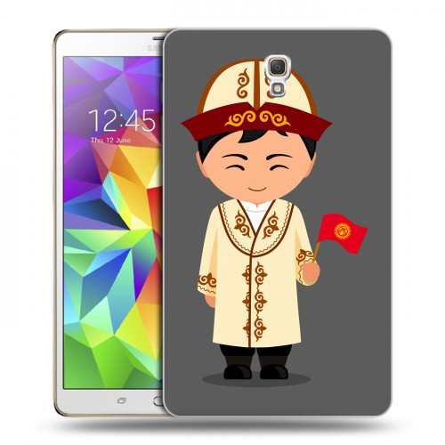Дизайнерский силиконовый чехол для Samsung Galaxy Tab S 8.4 флаг Киргизии