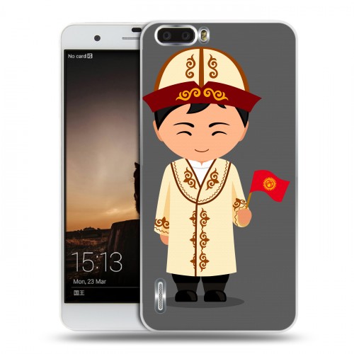 Дизайнерский силиконовый чехол для Huawei Honor 6 Plus флаг Киргизии
