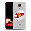 Полупрозрачный дизайнерский пластиковый чехол для Elephone P8 флаг Киргизии