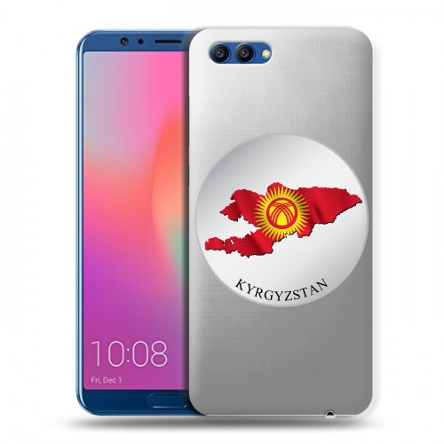 Полупрозрачный дизайнерский пластиковый чехол для Huawei Honor View 10 флаг Киргизии