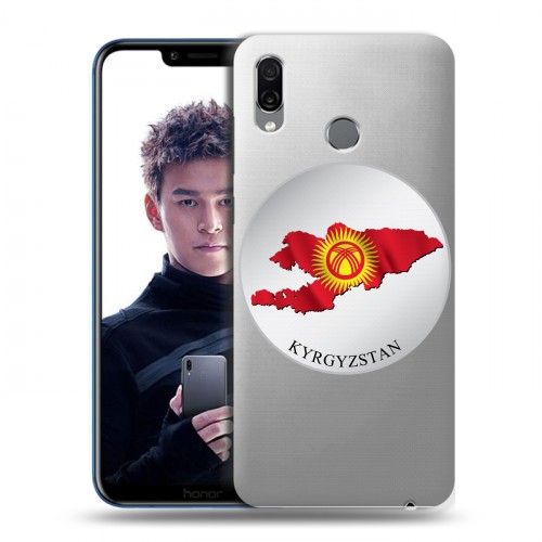 Полупрозрачный дизайнерский пластиковый чехол для Huawei Honor Play флаг Киргизии