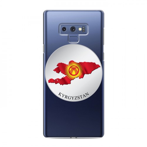 Полупрозрачный дизайнерский силиконовый с усиленными углами чехол для Samsung Galaxy Note 9 флаг Киргизии