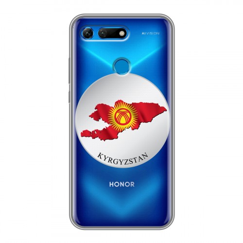 Полупрозрачный дизайнерский силиконовый чехол для Huawei Honor View 20 флаг Киргизии