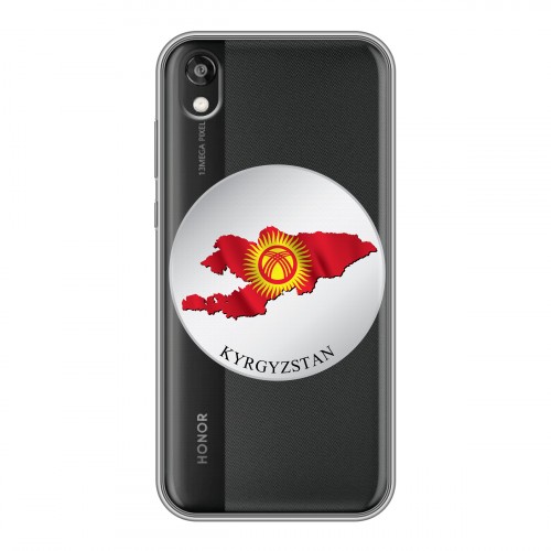 Полупрозрачный дизайнерский пластиковый чехол для Huawei Honor 8s флаг Киргизии
