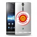 Полупрозрачный дизайнерский пластиковый чехол для Sony Xperia S флаг Киргизии