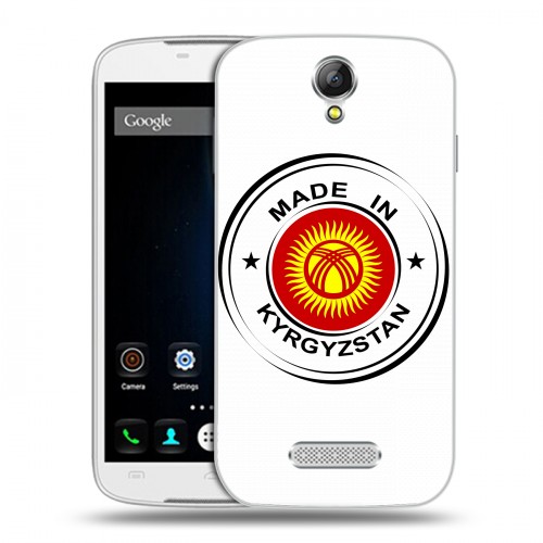 Полупрозрачный дизайнерский силиконовый чехол для Doogee X6 флаг Киргизии