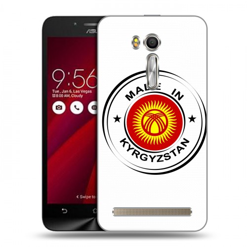 Полупрозрачный дизайнерский силиконовый чехол для ASUS Zenfone Go 5.5 флаг Киргизии