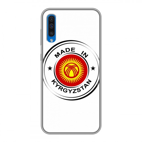 Полупрозрачный дизайнерский пластиковый чехол для Samsung Galaxy A50 флаг Киргизии