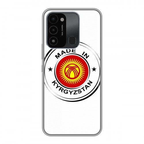 Полупрозрачный дизайнерский пластиковый чехол для Tecno Spark Go 2022 флаг Киргизии