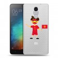 Полупрозрачный дизайнерский силиконовый чехол для Xiaomi RedMi Pro флаг Киргизии